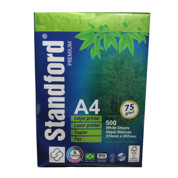 Papel bond A4 Premium 75 GR Standford X 500 und