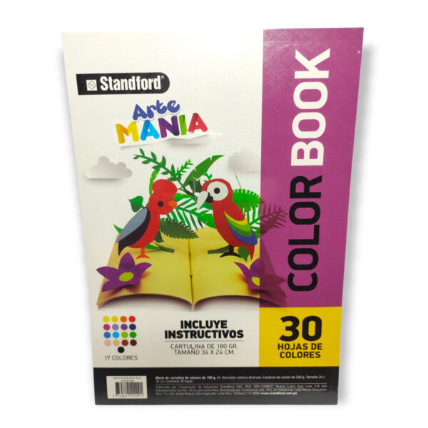 Block de Cartulina de Colores Color Book 30 Hojas