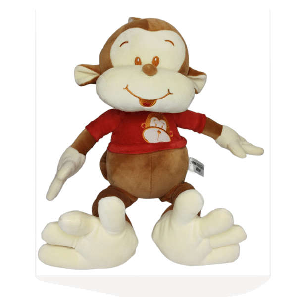 Peluche de monito con polo rojo