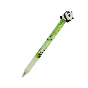 Lapicero azul retráctil de oso panda