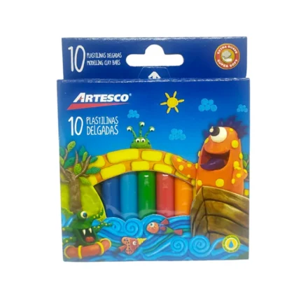 Plastilina delgada x 10 colores